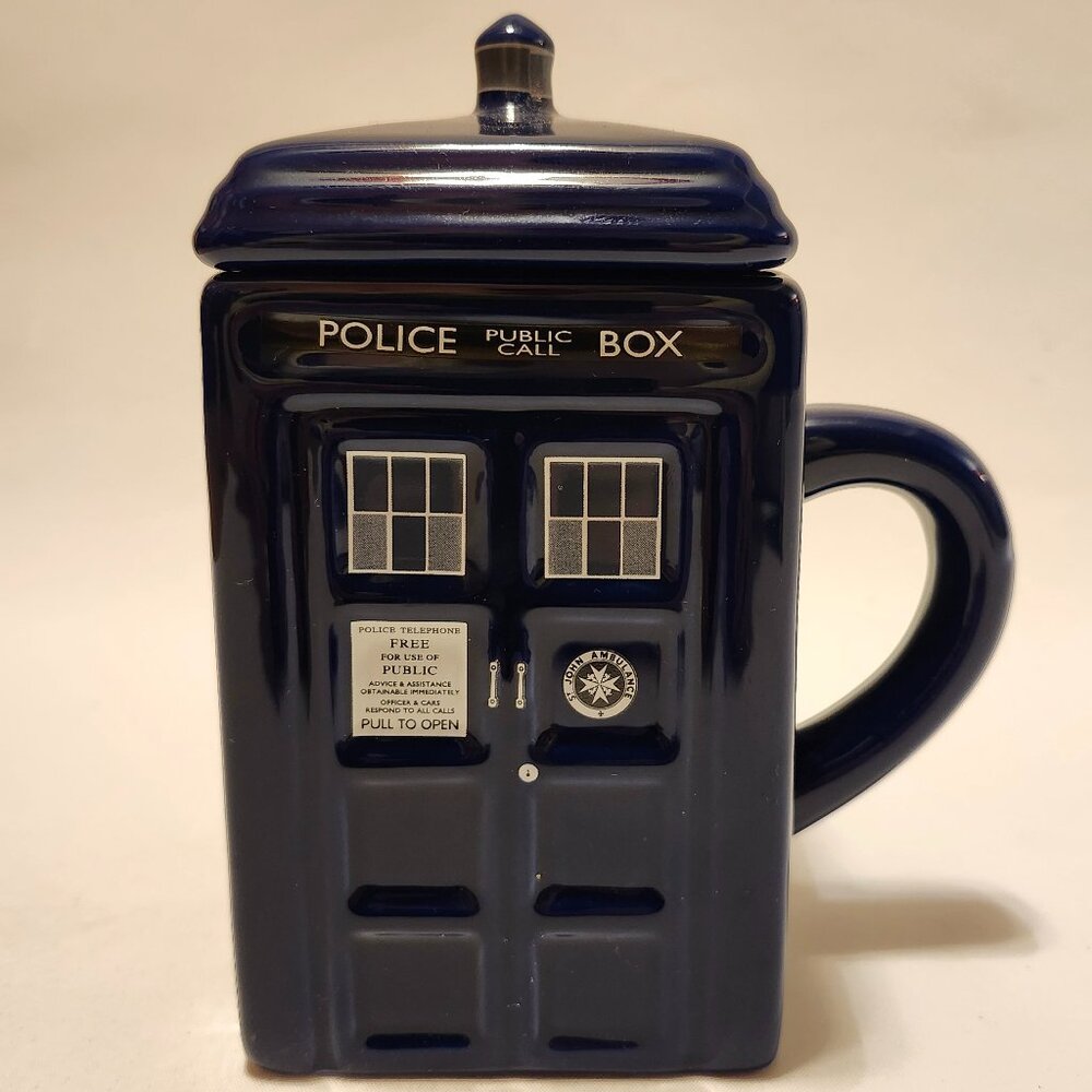 RARE ZEON Dr. Who Tardis Mug Square Mug 2012 BBC